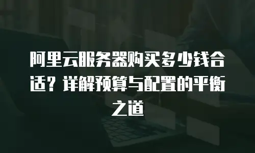 阿里云服务器购买多少钱合适？详解预算与配置的平衡之道