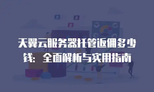天翼云服务器托管返佣多少钱：全面解析与实用指南