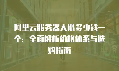 阿里云服务器大概多少钱一个：全面解析价格体系与选购指南