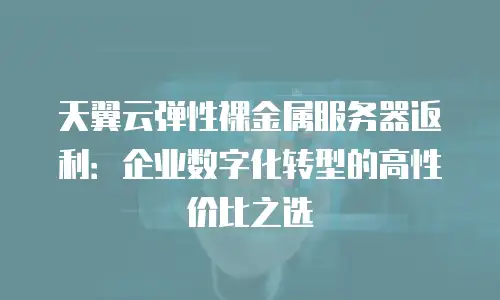 天翼云弹性裸金属服务器返利：企业数字化转型的高性价比之选
