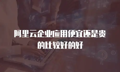 阿里云企业应用便宜还是贵的比较好的好