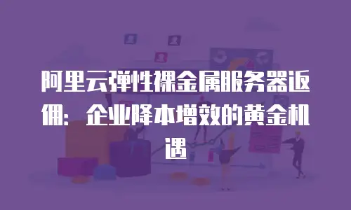 阿里云弹性裸金属服务器返佣：企业降本增效的黄金机遇