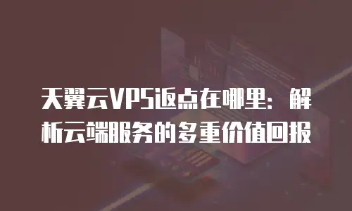 天翼云VPS返点在哪里：解析云端服务的多重价值回报