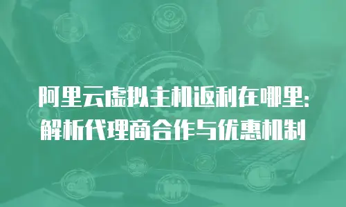 阿里云虚拟主机返利在哪里：解析代理商合作与优惠机制