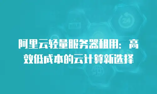 阿里云轻量服务器租用：高效低成本的云计算新选择