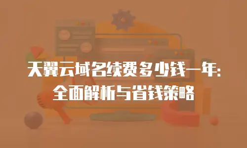 天翼云域名续费多少钱一年：全面解析与省钱策略