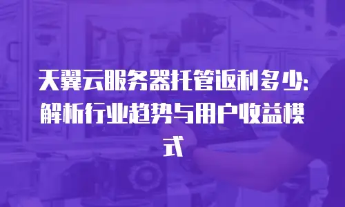 天翼云服务器托管返利多少：解析行业趋势与用户收益模式