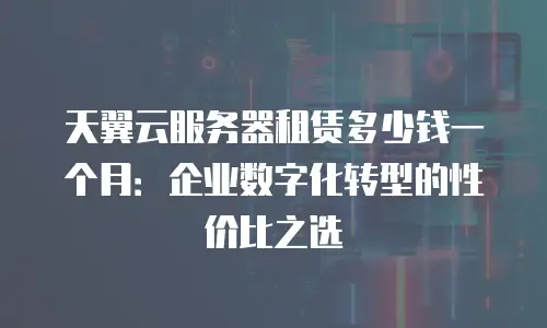 天翼云服务器租赁多少钱一个月：企业数字化转型的性价比之选