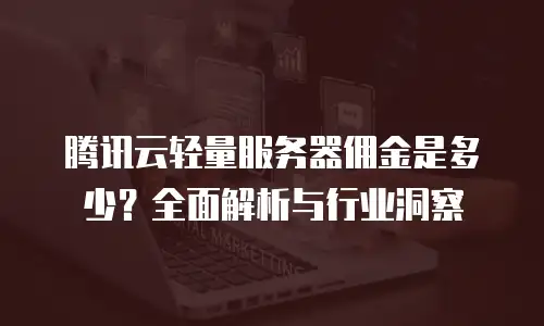 腾讯云轻量服务器佣金是多少？全面解析与行业洞察