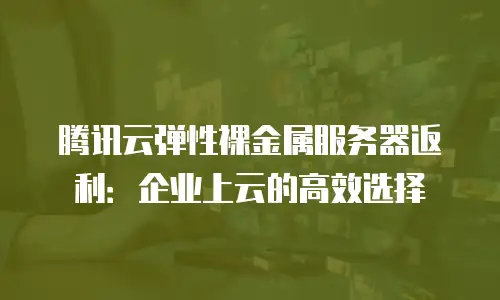 腾讯云弹性裸金属服务器返利：企业上云的高效选择
