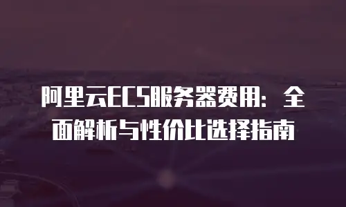 阿里云ECS服务器费用：全面解析与性价比选择指南
