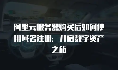 阿里云服务器购买后如何使用域名注册：开启数字资产之旅