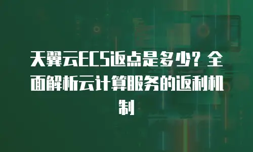 天翼云ECS返点是多少？全面解析云计算服务的返利机制