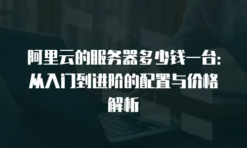 阿里云的服务器多少钱一台：从入门到进阶的配置与价格解析