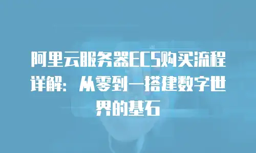 阿里云服务器ECS购买流程详解：从零到一搭建数字世界的基石