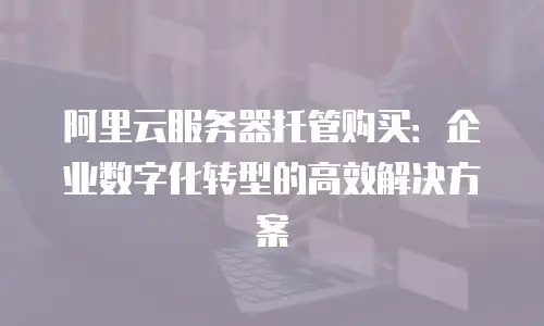 阿里云服务器托管购买：企业数字化转型的高效解决方案