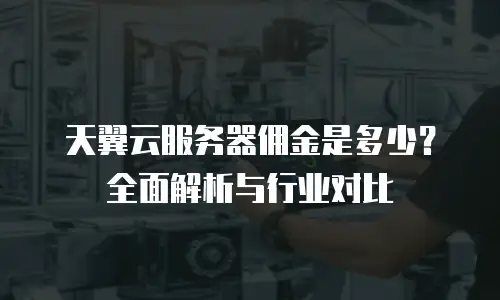 天翼云服务器佣金是多少？全面解析与行业对比