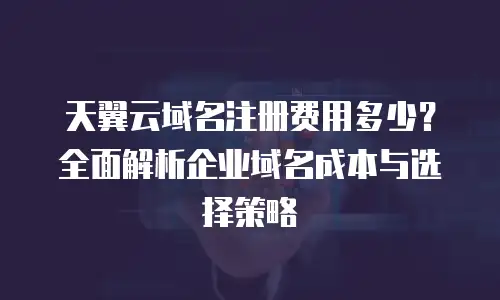 天翼云域名注册费用多少？全面解析企业域名成本与选择策略