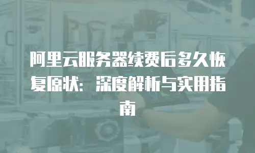 阿里云服务器续费后多久恢复原状：深度解析与实用指南