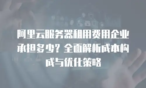 阿里云服务器租用费用企业承担多少？全面解析成本构成与优化策略