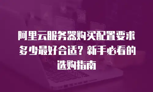 阿里云服务器购买配置要求多少最好合适？新手必看的选购指南
