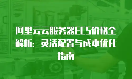 阿里云云服务器ECS价格全解析：灵活配置与成本优化指南