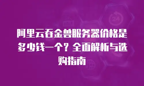 阿里云吞金兽服务器价格是多少钱一个？全面解析与选购指南