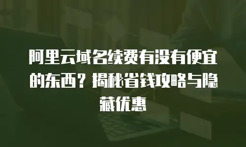 阿里云域名续费有没有便宜的东西？揭秘省钱攻略与隐藏优惠
