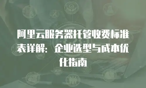 阿里云服务器托管收费标准表详解：企业选型与成本优化指南