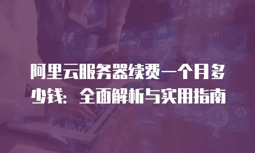 阿里云服务器续费一个月多少钱：全面解析与实用指南