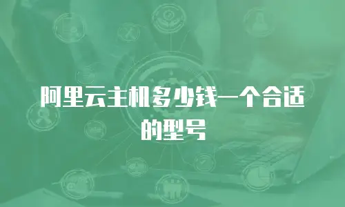 阿里云主机多少钱一个合适的型号