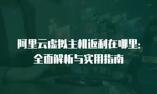 阿里云虚拟主机返利在哪里：全面解析与实用指南