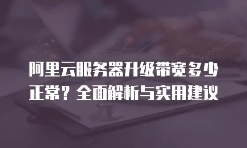 阿里云服务器升级带宽多少正常？全面解析与实用建议