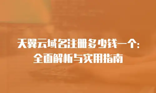 天翼云域名注册多少钱一个：全面解析与实用指南