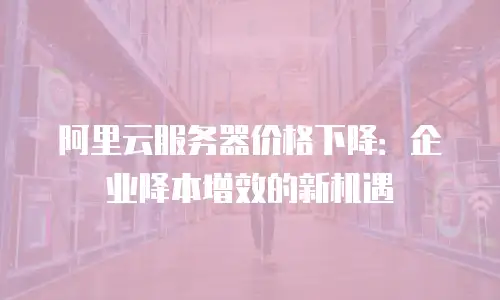 阿里云服务器价格下降：企业降本增效的新机遇
