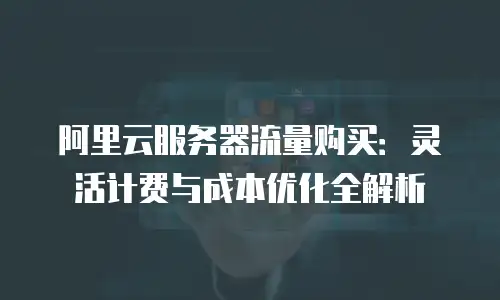 阿里云服务器流量购买：灵活计费与成本优化全解析