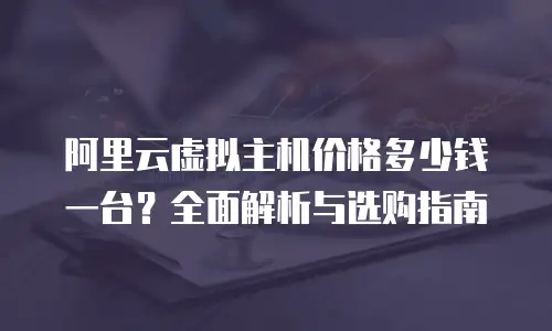 阿里云虚拟主机价格多少钱一台？全面解析与选购指南