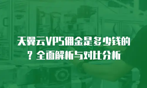天翼云VPS佣金是多少钱的？全面解析与对比分析