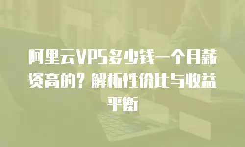 阿里云VPS多少钱一个月薪资高的？解析性价比与收益平衡