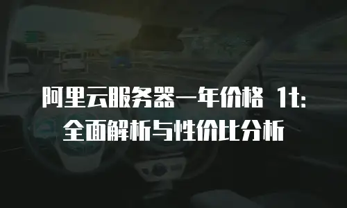 阿里云服务器一年价格 1t：全面解析与性价比分析