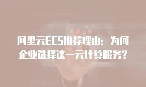 阿里云ECS推荐理由：为何企业选择这一云计算服务？