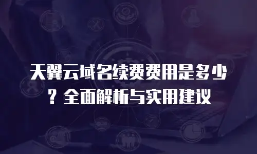 天翼云域名续费费用是多少？全面解析与实用建议