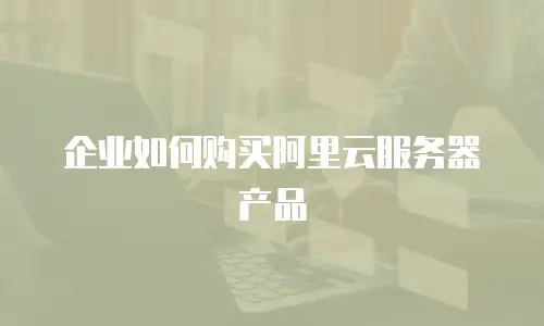 企业如何购买阿里云服务器产品