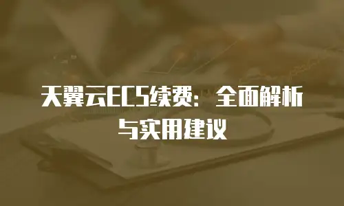 天翼云ECS续费：全面解析与实用建议