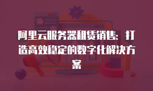 阿里云服务器租赁销售：打造高效稳定的数字化解决方案