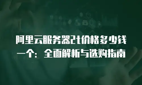 阿里云服务器2t价格多少钱一个：全面解析与选购指南