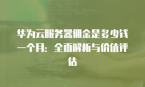 华为云服务器佣金是多少钱一个月：全面解析与价值评估