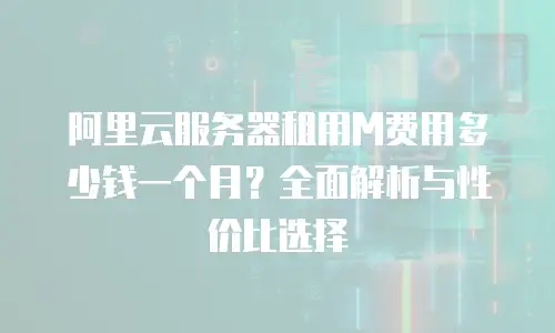 阿里云服务器租用M费用多少钱一个月？全面解析与性价比选择
