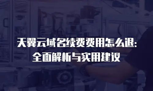 天翼云域名续费费用怎么退：全面解析与实用建议