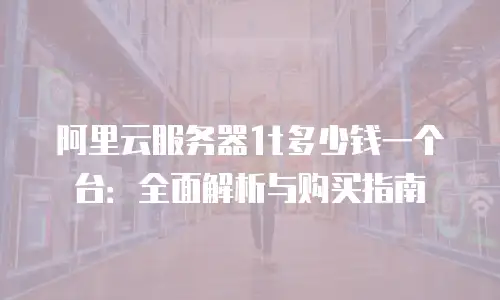 阿里云服务器1t多少钱一个台：全面解析与购买指南